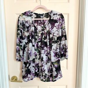 Purple floral inc top